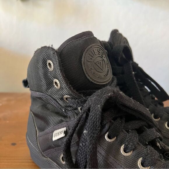 VTG 90s Guess Platform Chunky Ankle Boots Grunge Goth Rare Lined Size 6.5 Womens - Picture 10 of 11